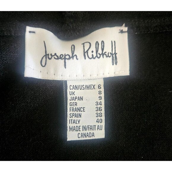Joseph Ribkoff Black Ruffle Front Open Cardigan Size 6 - Picture 5 of 5